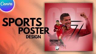 How to create Sports Poster Design in Canva | Canva Tutorials