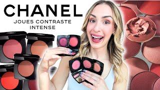 CHANEL JOUES CONTRASTE INTENTSE  ALL 5 SHADES! CREAM to POWDER BLUSHES | Review & Swatches