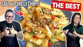 THE BEST TRIPLE COOKED SALT and CHILLI CHIPS  (Fries) Mum and Son Professional Chefs Cook