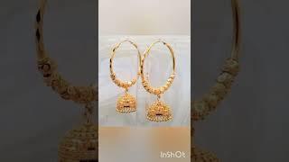 latest Gold Jhumka Bali designs || Gold jewelry designs || gold hoop earring designs