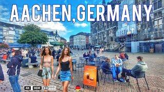 Aachen City Germany/Walking tour in Aachen NRW 4k