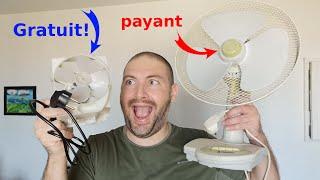 Ventilateur gratuit avec un four à micro-ondes HS cassé. Astuce recyclage récupe bricoler fabriquer