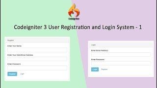 Codeigniter 3 User Registration and Login System - 1