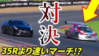 R35GTRとマーチがドラッグレース対決! V6ツインターボ4WD化で激速買い物車両!?