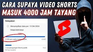 Info Terbaru‼️Cara Agar Video Shorts Masuk Jam Tayang Publik alias 4000 Jam Tayang