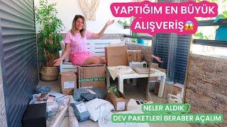 BİRİKEN KARGOLARI BERABER AÇIYORUZDEV ALIŞVERİŞNELER ALDIM