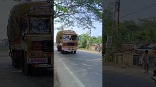 Yellow Colour Loaded Truck Crossing Video