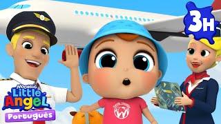 O Bebê Viaja de Avião | 3 HORAS de Músicas Infantis em Português  | Little Angel Brasil