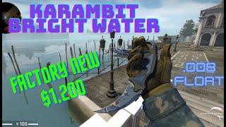 Karambit Bright Water Factory New Showcase! Counter-Strike: Global Offensive