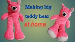 Memorial bear...soft toy teddy bear make at home ....