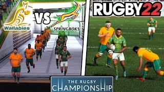 WALLABIES vs SPRINGBOKS - Rugby Championship 2024 - Rugby 22 Legend Difficulty Gameplay & Commentary