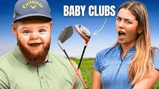 Can I Beat Her With The TINIEST CLUBS In Golf?