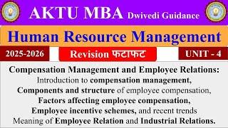 Human Resource Management mba unit 4, Human Resource Management MBA 2nd sem, #education #mbaclasses