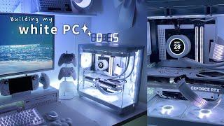 Building my white gaming pc | NZXT H6 Flow RGB | white aesthetic | RTX4070