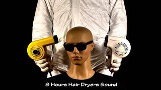 Two Hair Dryers Sound 58 | Visual ASMR | 9 Hours Lullaby to Sleep and Relax