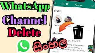 How  to  WhatsApp  Channel  Delete Tutorial sinhala