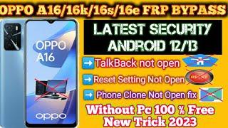 Oppo A16 FRP Bypass ||Oppo Update 2023 All Frp Boom bypass | Reset Option |Clone Phone fix New Trick