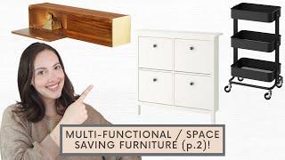 SPACE SAVING / MULTI-FUNCTIONAL FURNITURE IDEAS FOR SMALL SPACES! PART 2!