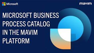 Microsoft Business Process Catalog in the Mavim Platform