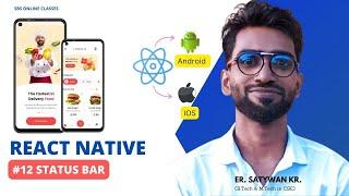 React Native Tutorial in Hindi #12 statusBar