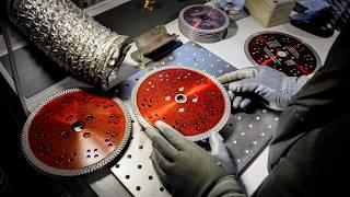 Super Hard! Process of making Diamond cutting Blade. Diamond Tools Factory in Korea