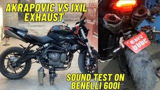 Akrapovic Vs Ixil Exhaust On Benelli TNT 600i 