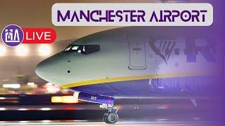 Manchester Airport Live: Night Action in Stunning 4K  Join Macc crew & relax with #planeslive