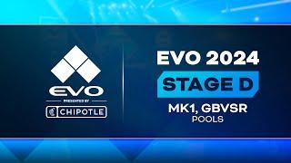 Evo 2024 Day 1: Stage D - MK1, GBVSR - Pools