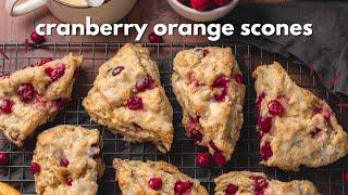 Vegan Cranberry Orange Scones | Easy Fall Baking