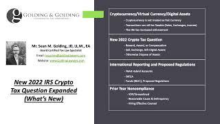 New IRS Expanded 2022 Crypto Tax Question for Digit Assets and Virtual Currency Explained