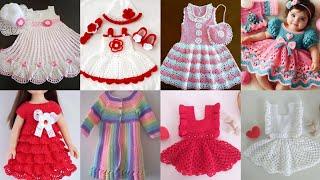 Crochet HandMade Frocks New Design Ideas For Baby Girl||Crochet Infant Dress