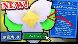 I bought the petal Belt - Bee Swarm Simulator