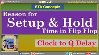 Reason for Setup and hold time in flip flop | Setup and hold time | clock to q delay | FF using Mux