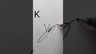 Diy K letter stylish autograph #signature #design #art