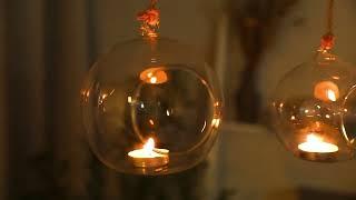 8Pcs 6/8cm Glass Candle Holder Hanging Tealight 6/8/10/12cm Globes Terrarium Wedding Candle Candles