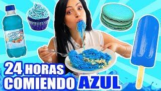 24 HORAS COMIENDO AZUL | RETO SandraCiresArt | All Day Eating Blue Food Challenge