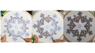 Kutch /Sindhi Gujrati Beautiful Round Motif Graph Making part 2