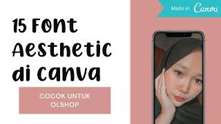 Rekomendasi Font Aesthetic di Canva || Font Canva