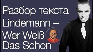 Перевод и разбор текста песни Lindemann – Wer Weiß Das Schon // Учим немецкий по песням