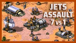 Red Alert 2 | Jets Assault | (7 vs 1 + Superweapons)