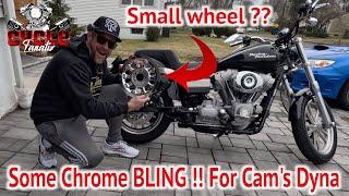 2007 Harley Davidson Dyna Getting Chrome Upgrades #cyclefanatix #harleydavidson