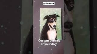 This Holidays season. Custom portrait of a dog by Gulchik Art.