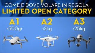 LIMITED OPEN CATEGORY - Dove e Come VOLARE IN REGOLA | Regolamento Easa Droni