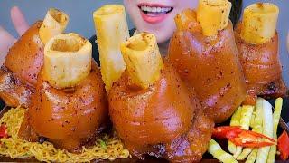 ASMR SPICY BEEF KNUCKLE STEW PICKLE BAMBOO  EATING SOUNDS | LINH-ASMR