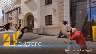 Fotoshooting moderiert: die junge Tänzerin