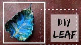 without clay leaf / leaf bowl diy / wall putty craft#leaf #art #craft #trending #wallputty