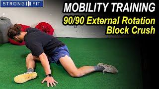 Mobility Training - 90/90 External Rotation Block Crush by Garrett Kuljian