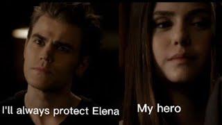 Stefan being a protective boyfriend for Elena