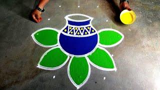 Pongal 2023  paanai kolam|5*3 sankranti chukala muggulu|bhogi Kundalu muggulu|Super Amazing rangoli