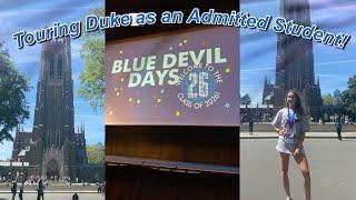 Touring Duke as an Admitted Student! | Duke Blue Devil Days VLOG